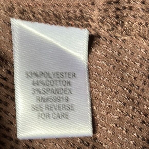 Apt. 9 Women's Essential Shirt Dark Brown Polka Dot Short Sleeve Size L - Picture 5 of 5